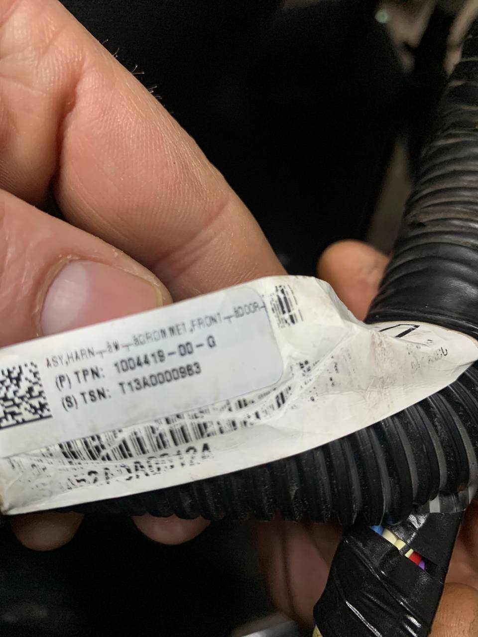 проводка двери Tesla 