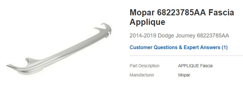 хром заднього бампера Dodge Journey 