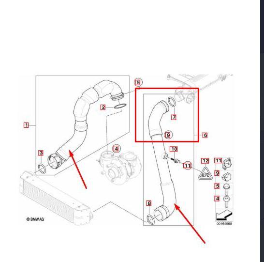 патрубки BMW 2005 р. 